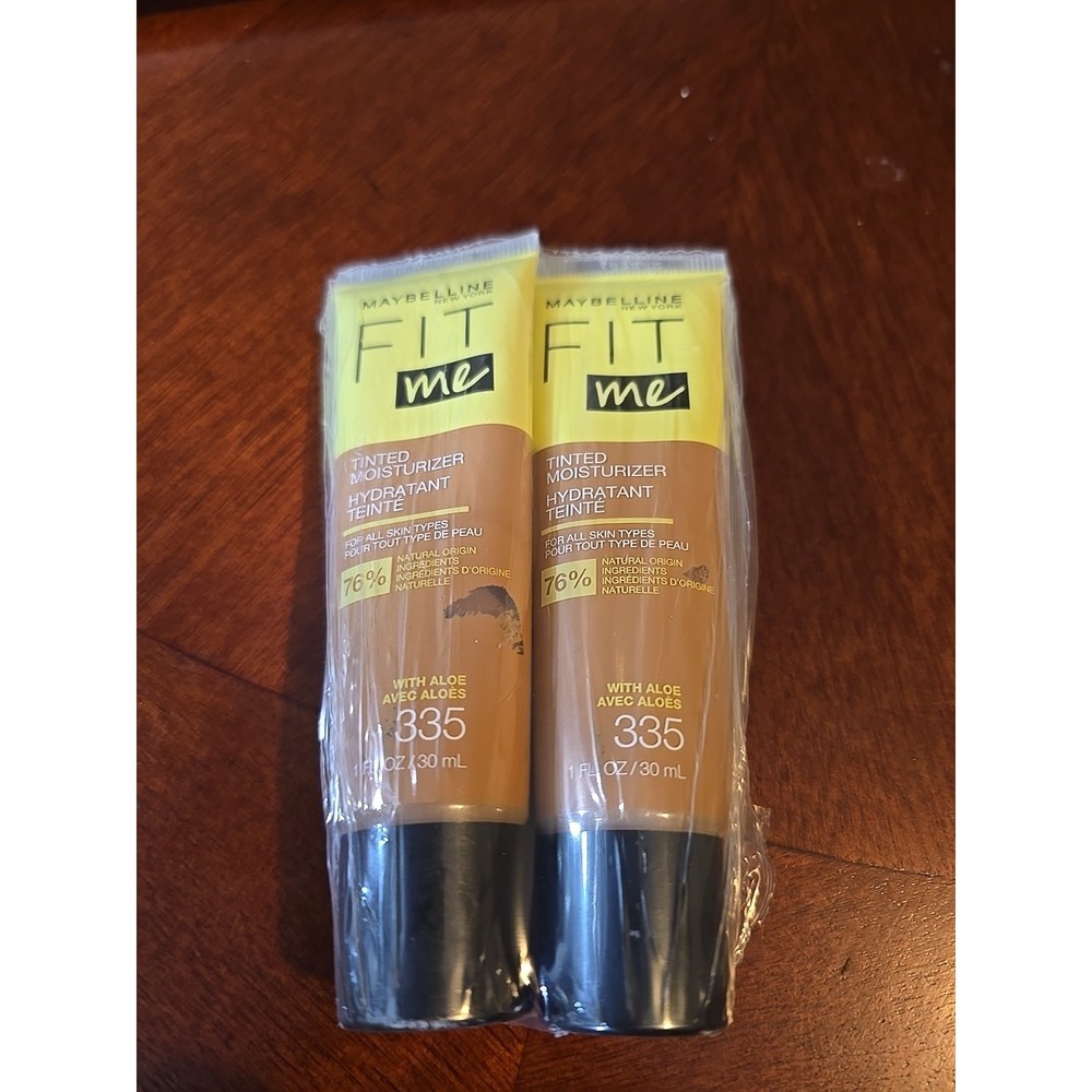 2 Pack- Maybelline Fit Me Tinted Moisturizer Natural Coverage, Face Makeup 335